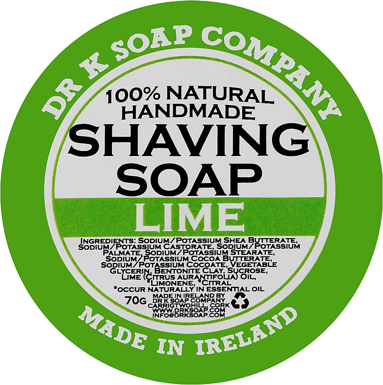 Мило для гоління "Лайм" - Dr K Soap Company Shaving Soap Lime — фото N1