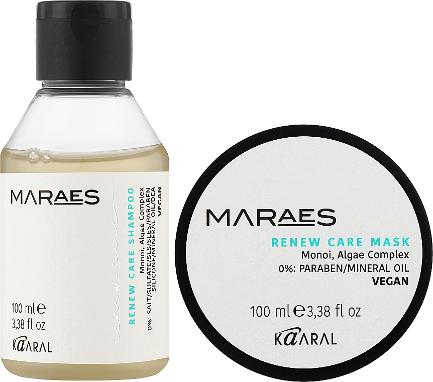 Набір для відновлення волосся - Kaaral Maraes Renew Care Travel Kit (shm/100ml + mask/100ml) — фото N2