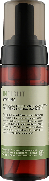 Мус-еко для об'єму й моделювання волосся - Insight Styling Volumizing Ecomousse — фото N1