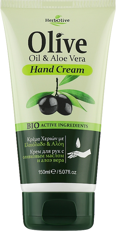 Крем для рук "Алое вера" - Madis HerbOlive Hand Cream Aloe — фото N1