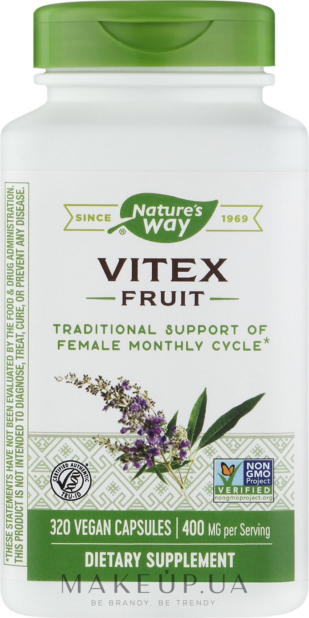 Харчова добавка для підтримки жіночого здоров'я - Nature's Way Vitex Fruit — фото 320шт