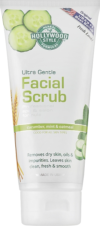 РАСПРОДАЖА Скраб для лица с экстрактом огурца - Hollywood Style Ultra Gentle Facial Scrub * — фото N1