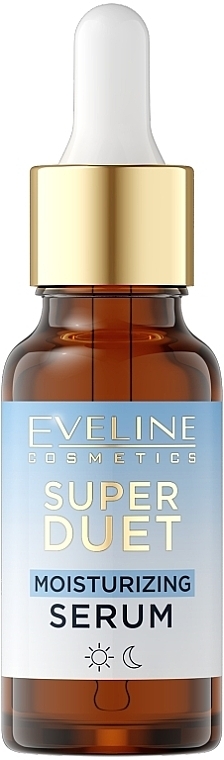 Сыворотка увлажняющая - Eveline Cosmetics Super Duet Moisturizing Serum 2% Hyaluronic Acid & d-Panthenol — фото N1