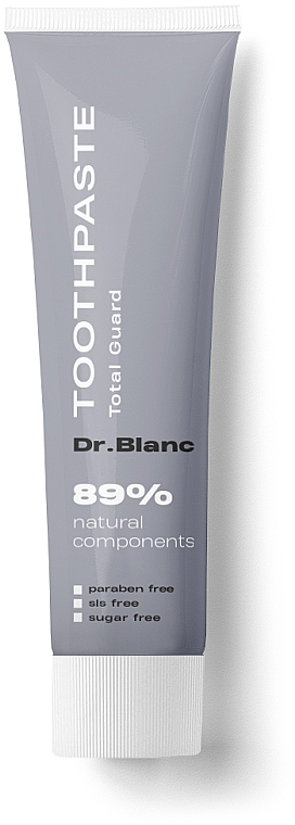ПОДАРОК! Зубная паста антибактериальная "Total Guard" - Dr.Blanc Toothpaste Grey — фото N1