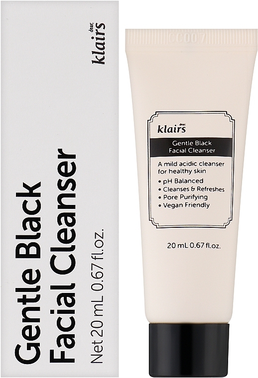 Пінка для глибокого очищення обличчя - Klairs Gentle Black Facial Cleanser (міні) — фото N2