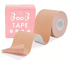 Кинезио-тейп для груди Boob Tape, 5 см х 5 м, экрю - Yeye — фото N1