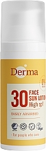 Духи, Парфюмерия, косметика Солнцезащитный лосьон для лица - Derma Sun Face Cream SPF30 High