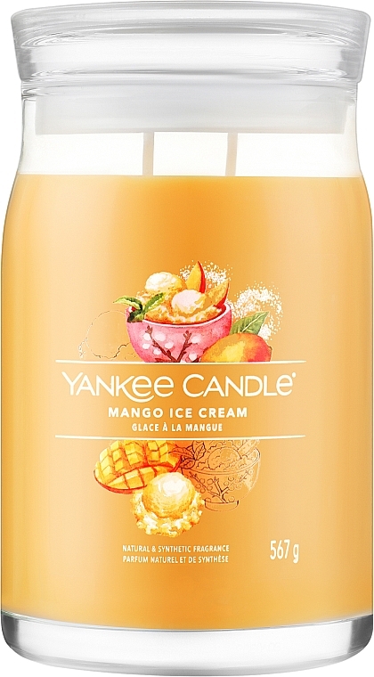 Ароматическая свеча в банке "Mango Ice Cream", 2 фитиля - Yankee Candle Singnature  — фото N1