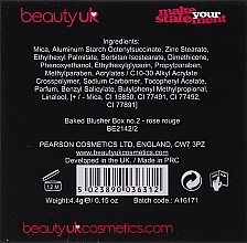 Рум'яна для обличчя - Beauty UK Cosmetics Baked Blusher — фото N2