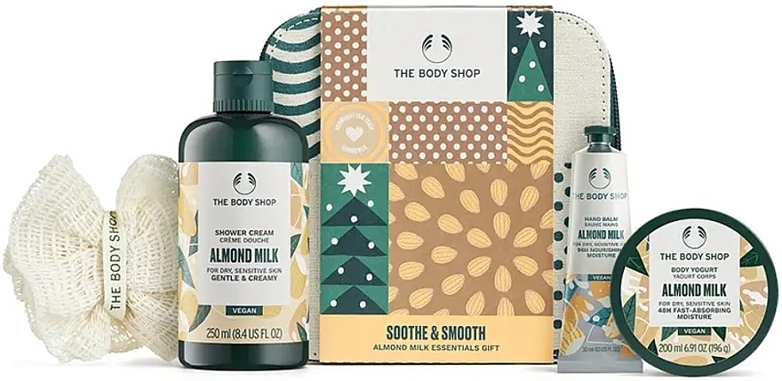 Набір, 5 продуктів - The Body Shop Soothe & Smooth Almond Milk Essentials Gift — фото N1
