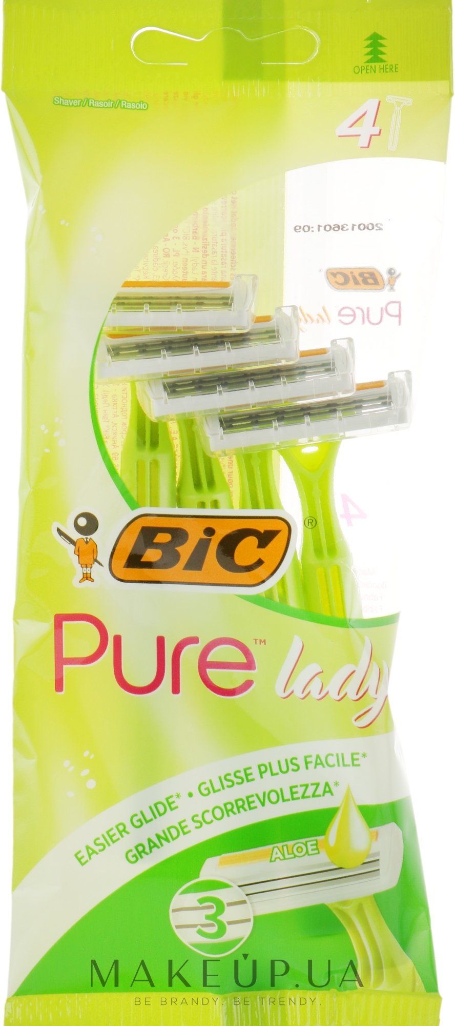 Жіночий станок для гоління "Pure 3 Lady", 4 шт. - Bic — фото 4шт