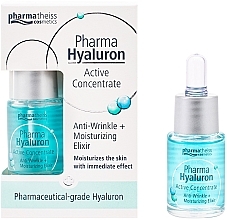 Сыворотка для лица активный гиалурон + увлажнение - Pharma Hyaluron (Hyaluron) Pharmatheiss Cosmetics Active Concentrate Anti-wrinkle + Moisturizing Elixir — фото N3