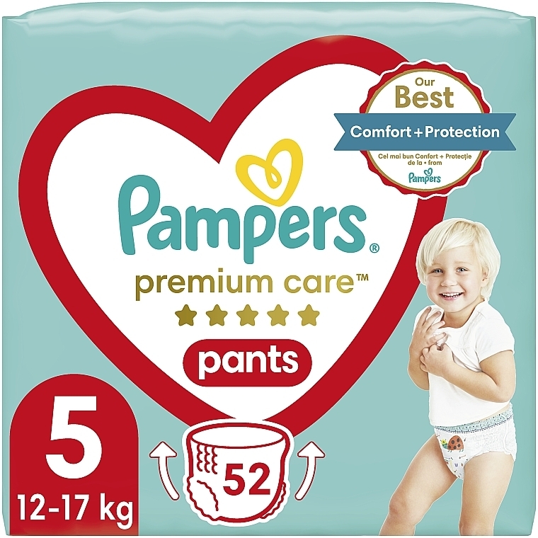 Подгузники-трусики Premium Care Pants 5 (12-17кг), 52шт. - Pampers — фото N1
