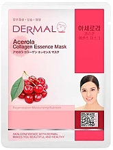 Коллагеновая тканевая маска для лица с ацеролой - Dermal Acerola Collagen Essence Mask  — фото N1