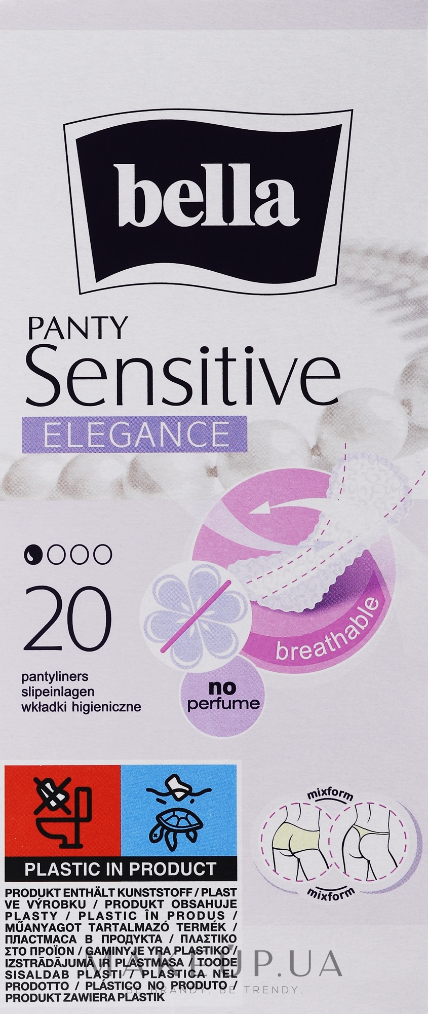 Прокладки Panty Sensitive Elegance, 20шт. - Bella — фото 20шт