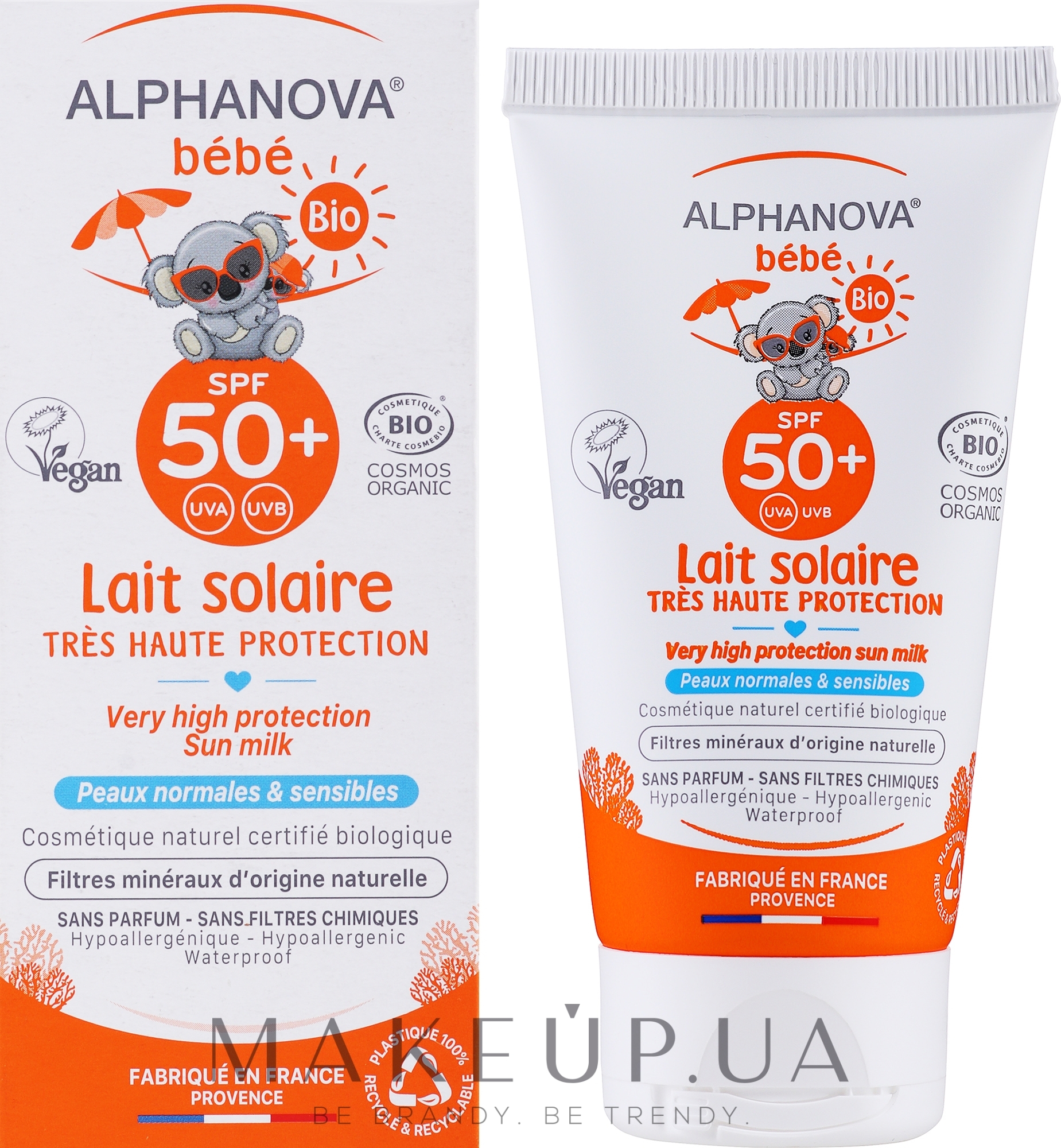 Солнцезащитный крем для детей и младенцев - Alphanova Bebe Sun SPF 50+ — фото 50g