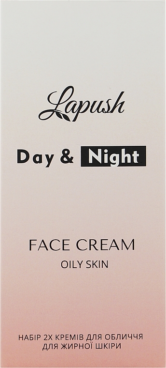 Набір "Day&Night" для жирної шкіри - Lapush (d/cr/50ml + n/cr/50ml) — фото N2
