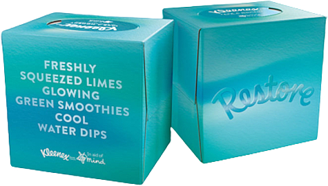 Салфетки в коробке, 48 шт., Restore - Kleenex Mindfulness Collection — фото N2