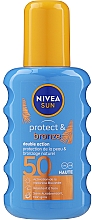 Духи, Парфюмерия, косметика Солнцезащитный спрей для загара - NIVEA Sun Protect & Bronze SPF50 Double Action Spray