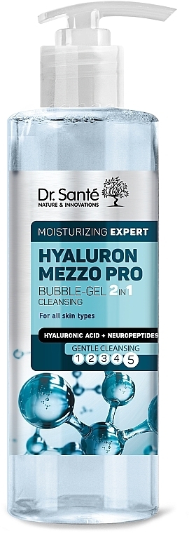 Гель для умывания 2 в 1 - Dr. Sante Hyaluron Mezzo Pro Bubble Gel — фото N1