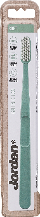Зубная щетка, мягкая, зеленая - Jordan Green Clean Soft — фото N1
