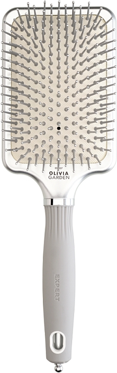 Щетка для волос - Olivia Garden Expert Care Rectangular Nylon Silver L — фото N1