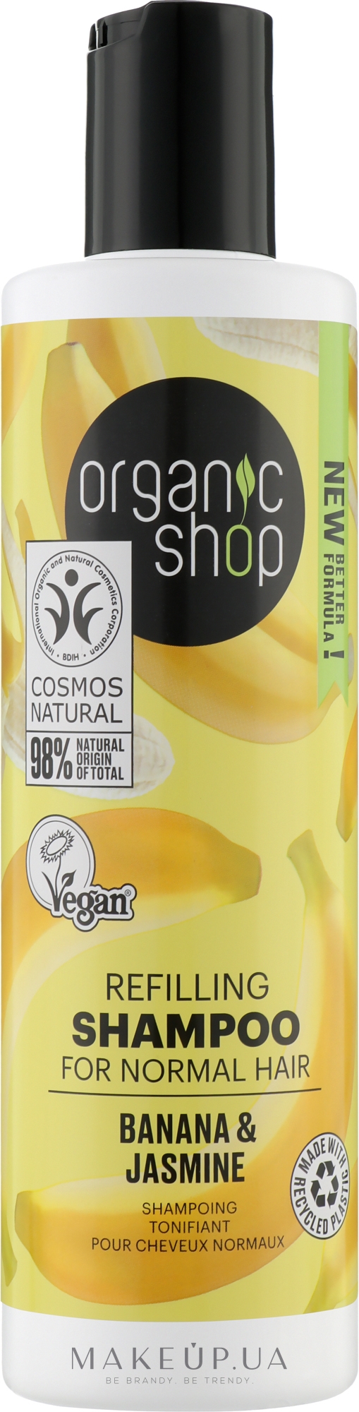 Шампунь для волосся "Банан і жасмин" - Organic Shop Shampoo — фото 280ml