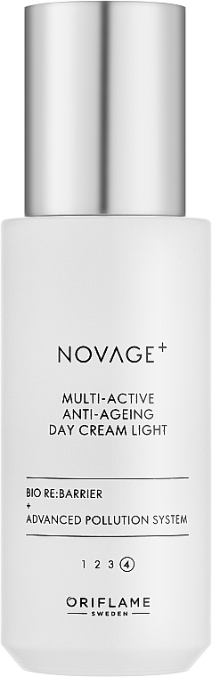 Легкий мультиактивний денний крем для обличчя - Oriflame Novage+ Multi-Active Anti-Ageing Day Cream Light — фото N1