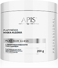 Парфумерія, косметика Платинова маска з водоростей із трипептидом міді та ніацинамідом - APIS Professional Platinum Gloss Platinum Algae Mask