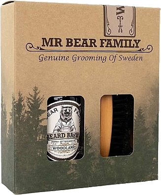 Набор - Mr Bear Family Beard Woodland Kit (fluid/60 ml + brush/1 pcs) — фото N1