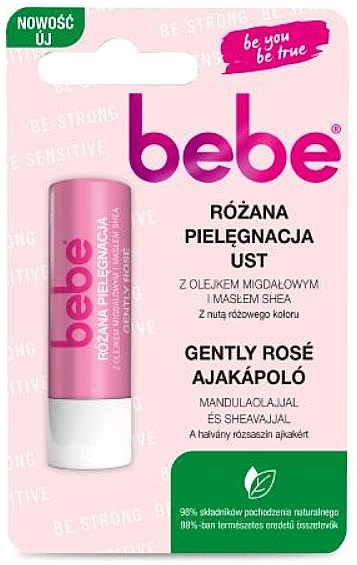 Бальзам для губ рожевий з мигдальною олією та маслом ши - Johnson’s® Bebe Young Care Rose Lip Balm — фото N1