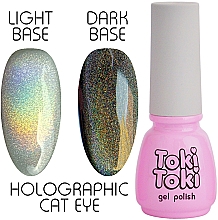 Гель-лак для ногтей - Toki Toki Holographic Cat Eye Gel Polish — фото N2
