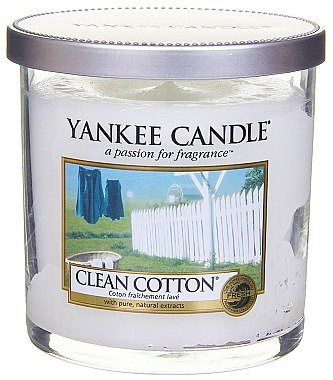 Ароматическая свеча в стакане "Чистый хлопок" - Yankee Candle Clean Cotton — фото N1