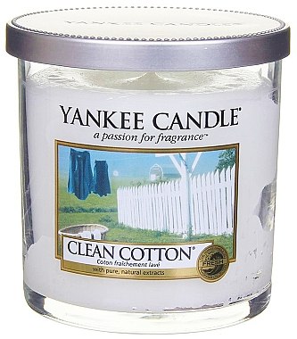 Ароматична свічка у склянці "Чиста бавовна" - Yankee Candle Clean Cotton — фото N1