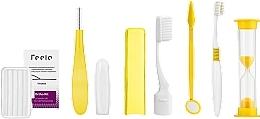 Ортодонтический набор в косметичке, желтый - Feelo Ortho Kit — фото N2