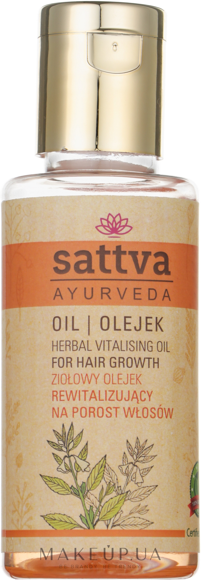 Травяное восстанавливающее масло для роста волос - Sattva Vitailising Hair Oil — фото 100ml