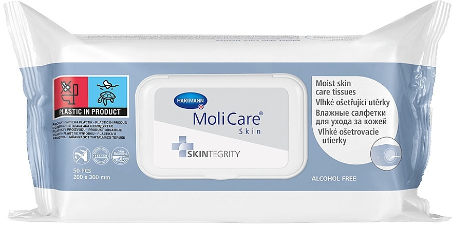 Вологі гігієнічні серветки - MoliCare Skin Moist skin care tissues — фото N1