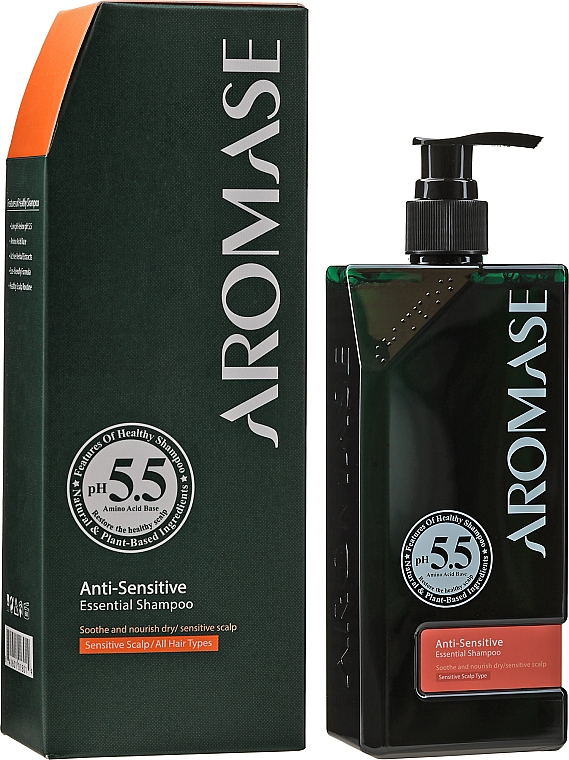 Шампунь для сухої й чутливої шкіри голови з ефірною олією - Aromase Anti-dry And Sensitive Essential Shampoo — фото N4