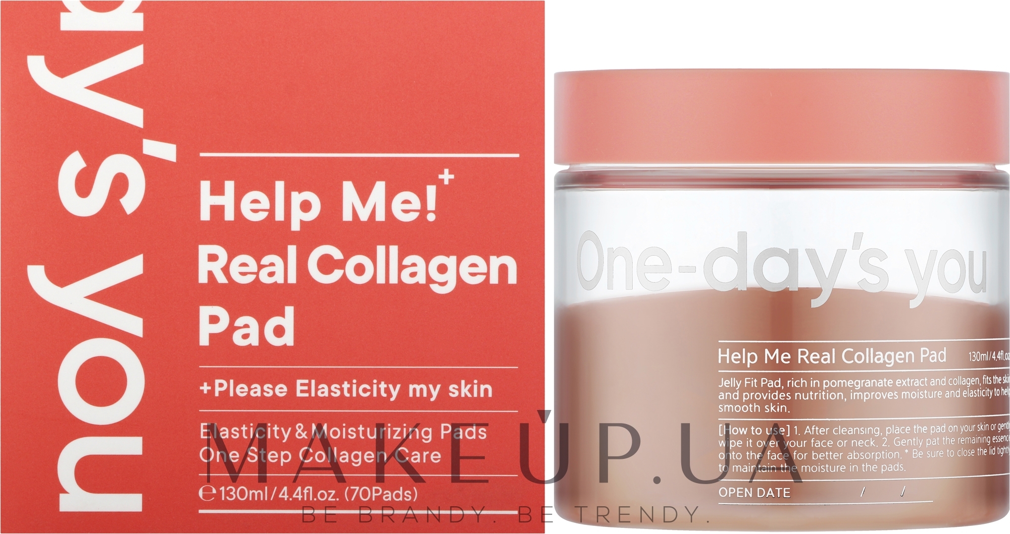 Тонер-диски для обличчя з колагеном - One-Days You Help Me Real Collagen Pad — фото 70шт