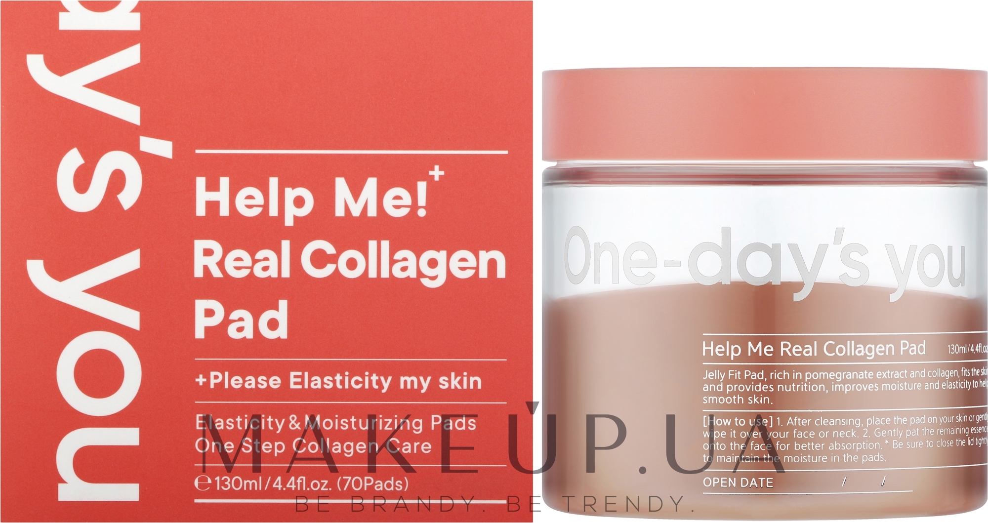 Тонер-диски для лица с коллагеном - One-Days You Help Me Real Collagen Pad — фото 70шт