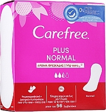 Гігієнічні щоденні прокладки, 56 шт. - Carefree Plus Normal Fresh Scent Pantyliners — фото N1