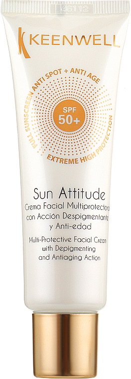 Мультизащитный крем для лица с депигментирующим и антивозрастным действием - Keenwell Sun Attitude Depigmenting Anti Ageing SPF50+ Facial Cream