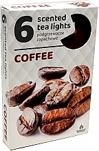 Духи, Парфюмерия, косметика Чайные свечи "Кофе", 6 шт. - Admit Scented Tea Light Coffee