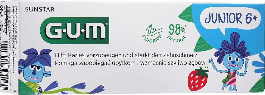 Зубна паста-гель для підлітків, зі смаком полуниці - G.U.M Junior — фото N2