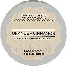 Масажна свічка "Апельсин і кориця" - Pauline's Candle Orange & Cinnamon Manicure & Massage Candle — фото N1