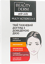 Парфумерія, косметика УЦІНКА Набір масок для обличчя "Твій тижневий догляд" - Beauty Derm Skin Care Multy Action 5in1 (5х25ml) *