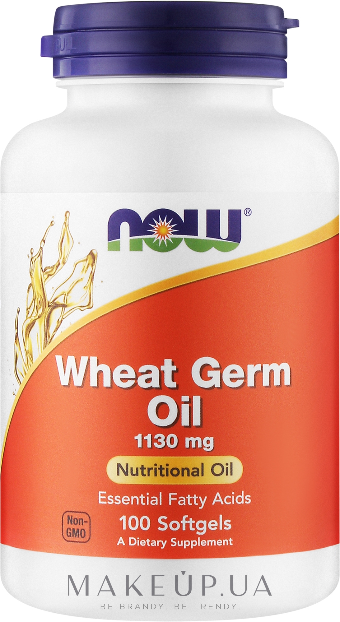 Капсулы "Масло зародышей пшеницы" 1130мг - Now Foods Wheat Germ Oil 1130mg Softgel — фото 100шт