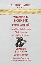 Восстанавливающая сыворотка для лица - L'Erbolario Vitamin C & 24K Gold Revitalising Face Serum — фото N1