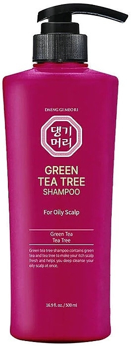 Шампунь с зеленым чайным деревом для жирной кожи головы - Daeng Gi Meo Ri Green Tea Tree Shampoo for Oily Scalp — фото N1