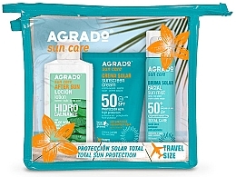 Парфумерія, косметика Набір - Agrado Sun Care Travel Kit (sun/cr/100ml +a/sun/lot/100ml + f/mist/75ml + bag)